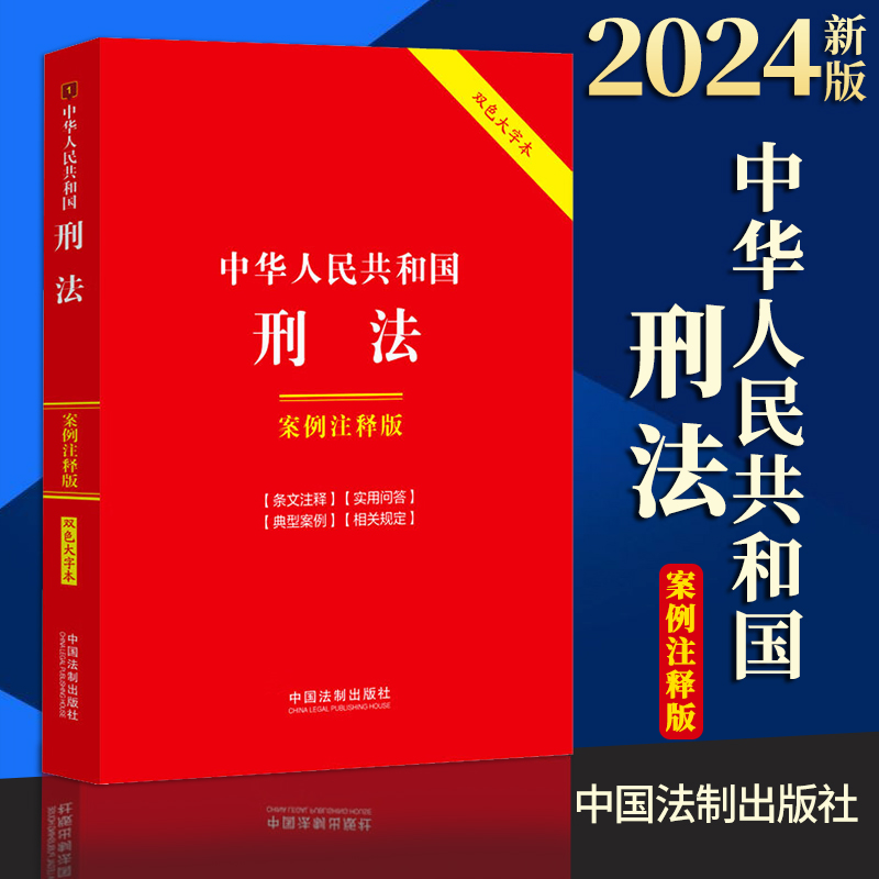 2024新版中华人民共和国刑法案例注释版双色大字本第六版中国法制出版社 9787521641233