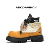 ADCDAVINCI 石凯同款 ADC达芬奇 翻领大黄靴男女马丁靴基础和加绒