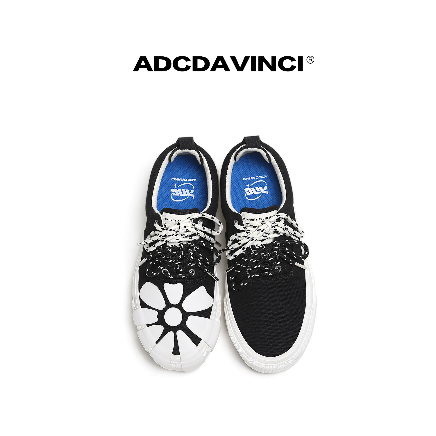文艺宏同款 ADCDAVINCI 花泽类帆布鞋男女厚底增高鞋系带潮鞋
