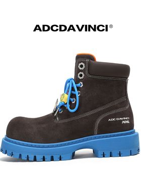 ADC达芬奇 ADCDAVINCI 蓝脚鲣鸟 马丁靴 7A抑菌 男女同款增高短靴