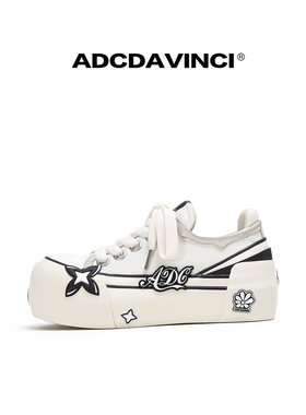 ADC达芬奇 小枕头系列 厚底硫化帆布鞋女 增高5.5cm防磨脚设计鞋