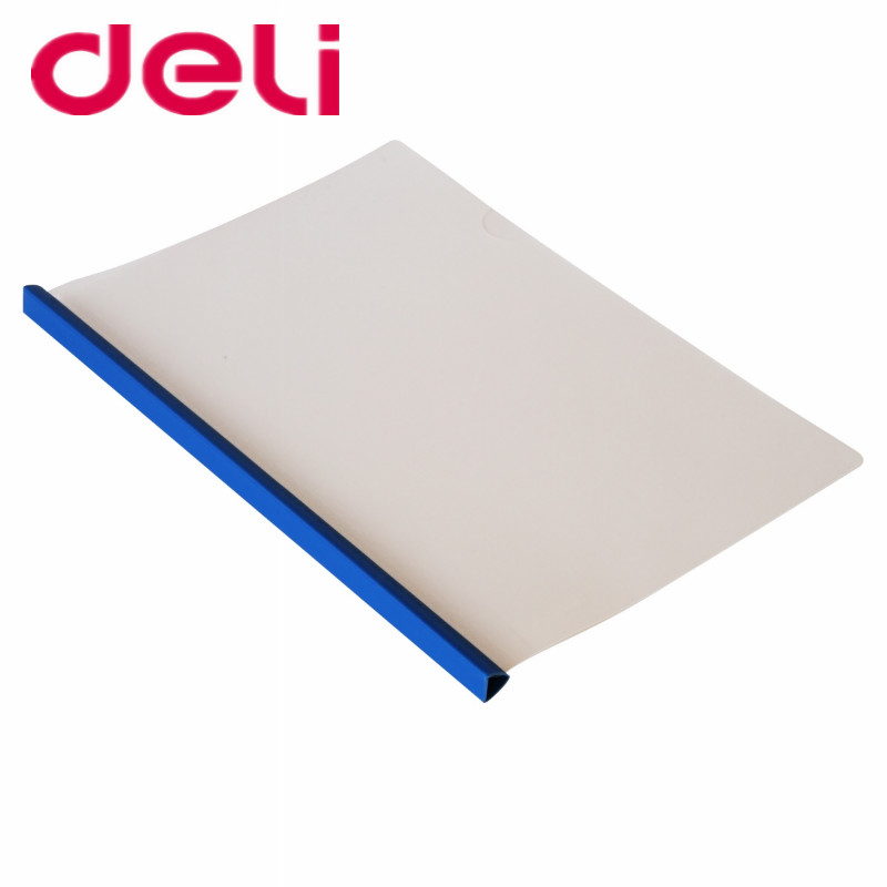 得力5532 A4加宽抽杆夹 抽杆厚度15mm 报告夹 透明文件夹 5只/装