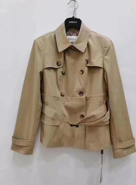 哥家专柜正品【1400256-326653-001】卡其色短款风衣