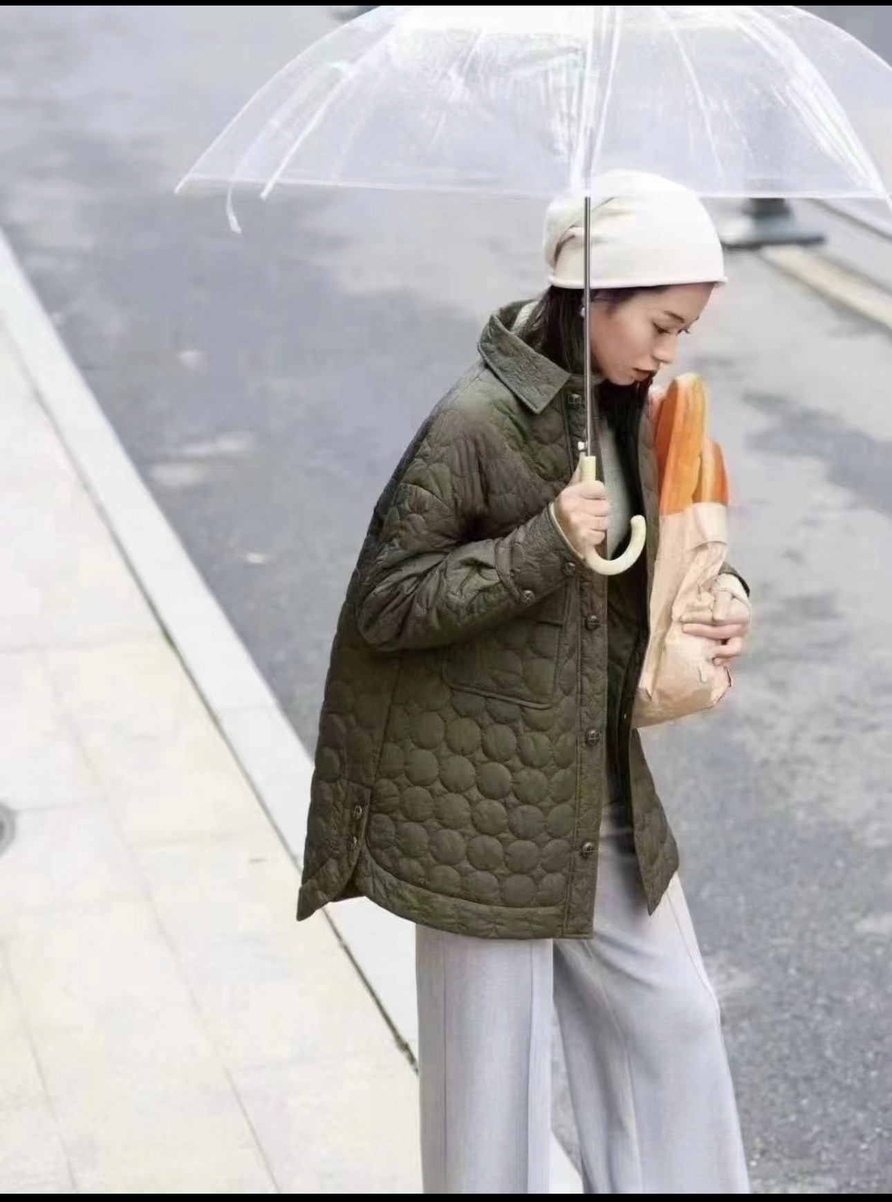5400720专柜正品2026新款时尚百搭显瘦外套中长款棉服长袖女棉衣