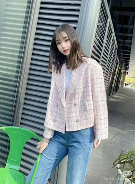 5400579-4K11665-001阿家粉色小香风外套