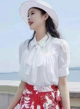 1300544专柜2025新款时尚百搭修身显瘦气质衬衫女上衣