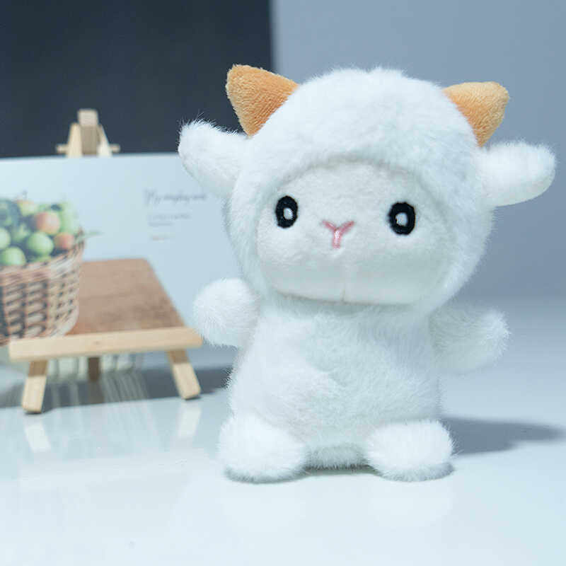 网红可爱萌小白羊挂件毛绒玩具公仔小绵羊包包挂饰玩偶钥匙扣玩偶