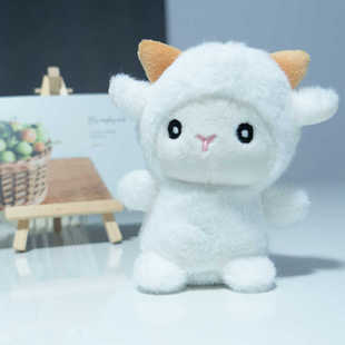 网红可爱萌小白羊挂件毛绒玩具公仔小绵羊包包挂饰玩偶钥匙扣玩偶