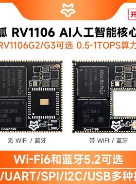 幸狐 Core1106人工智能开发板核心板 瑞芯微RV1106G2/G3 板载eMMC