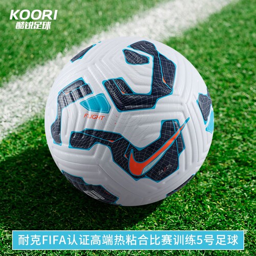 酷锐足球耐克成人儿童FIFA高端热粘合比赛训练5号足球FZ3023-100
