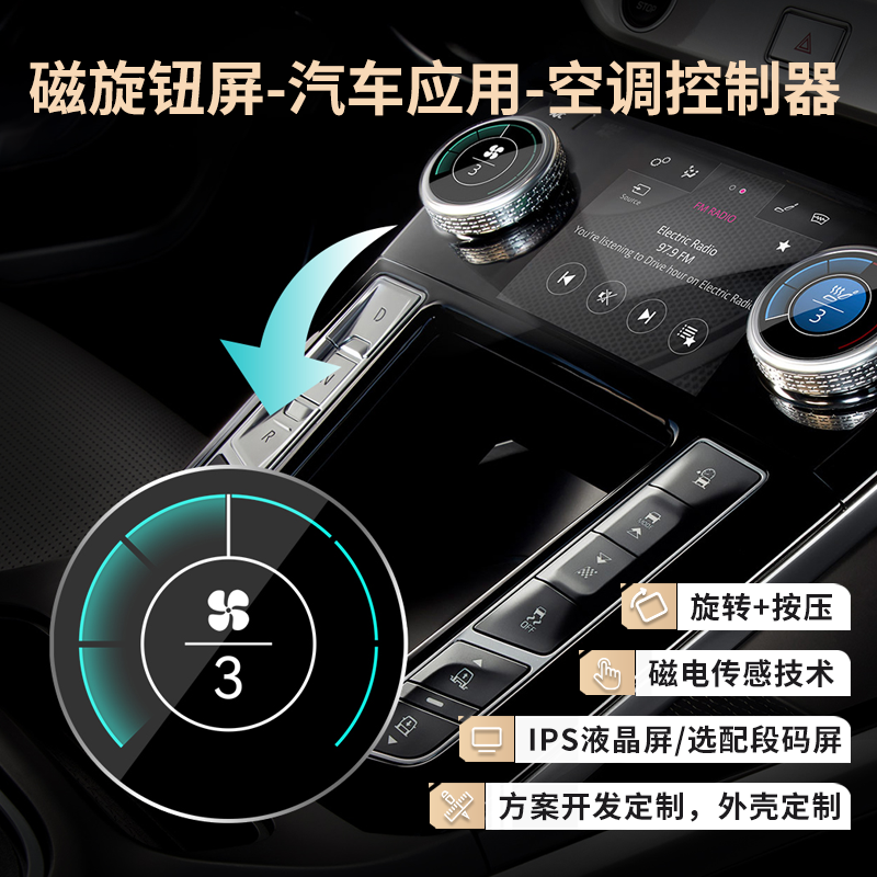 汽车应用空调旋钮屏开关