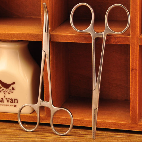 宠物止血钳猫狗犬用不锈钢拔耳毛钳直头或弯头请备注或随机发货