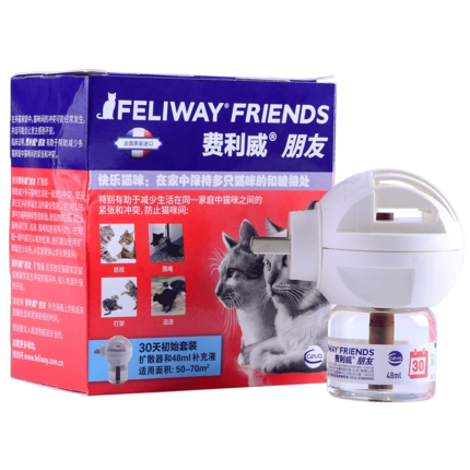 法国品牌费利威friends朋友多猫用费洛蒙插电扩散器48ml+插头套装