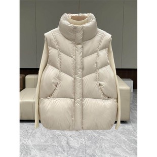 羽绒马甲女款2025新款外穿秋冬季韩版时尚加厚保暖立领马夹背心潮