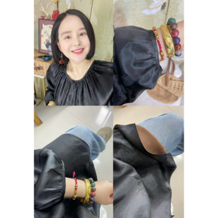 皮子料香云纱流浪衫 气质黑牡丹 长85 大美红遍天