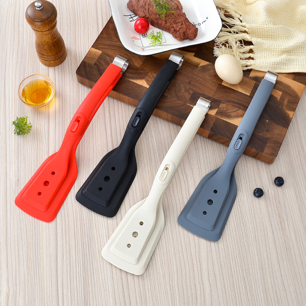 Multifunctional silicone frying spatula steak clamp fish cla