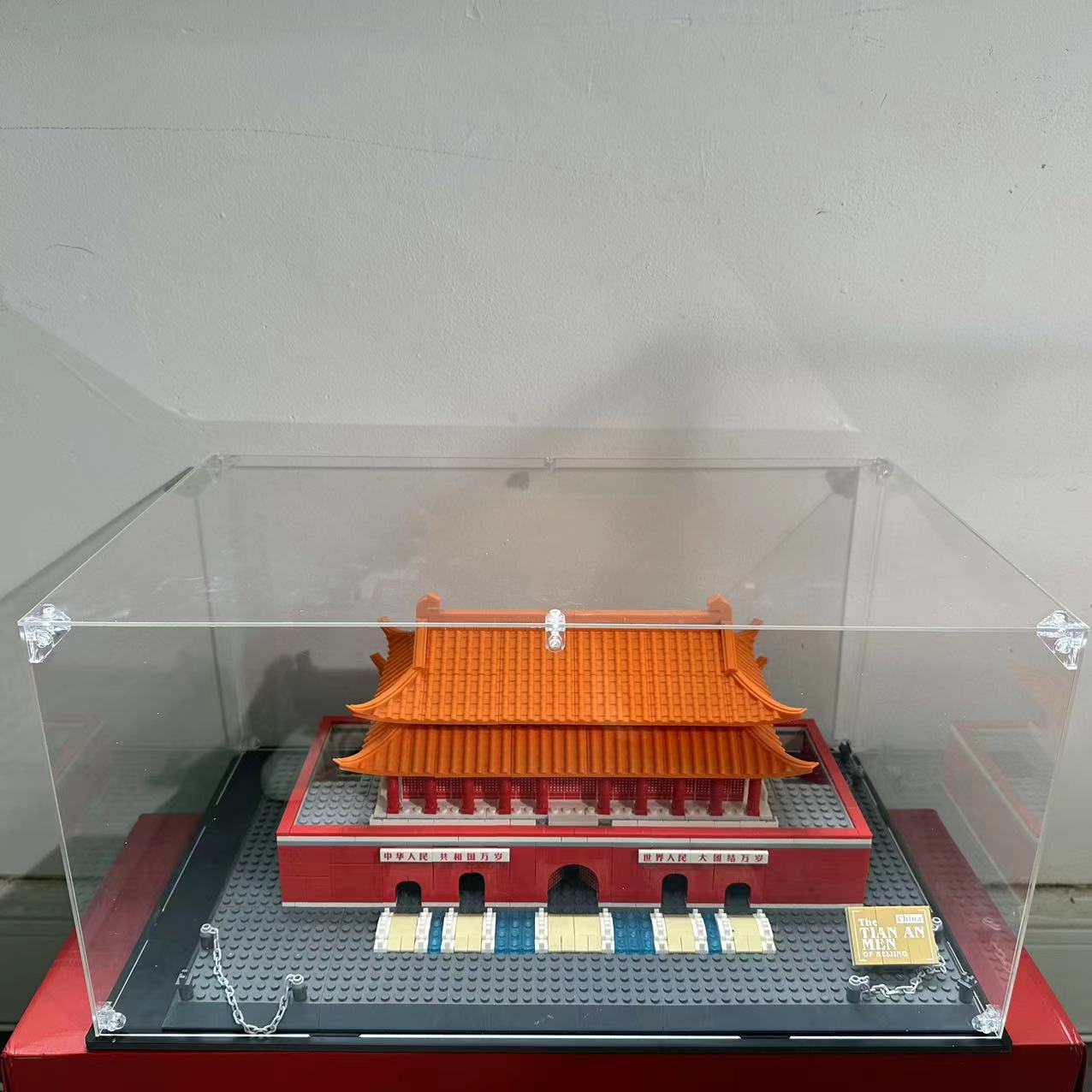万格小颗粒已拼装建筑积木摆件