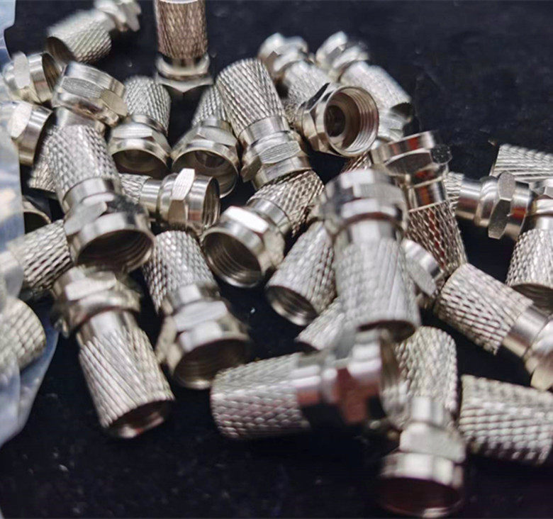 75-5螺纹F头英制自紧F头机顶盒接头有线电视分配器接头一包100只