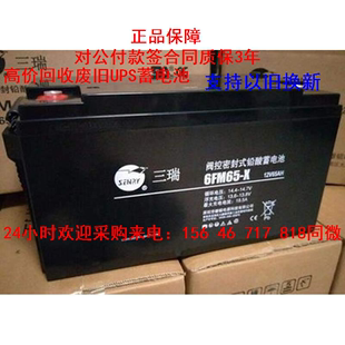 三瑞蓄电池CP12 铅酸风力发电EPS直流屏应急电源 12v65阀控式