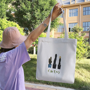 ins斜挎手提仙人掌布袋