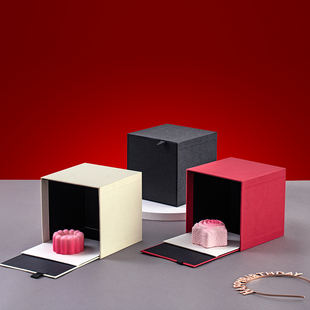 高档4寸西点慕斯甜品盒法甜打包盒四寸蛋糕礼盒精装切块方形盒子