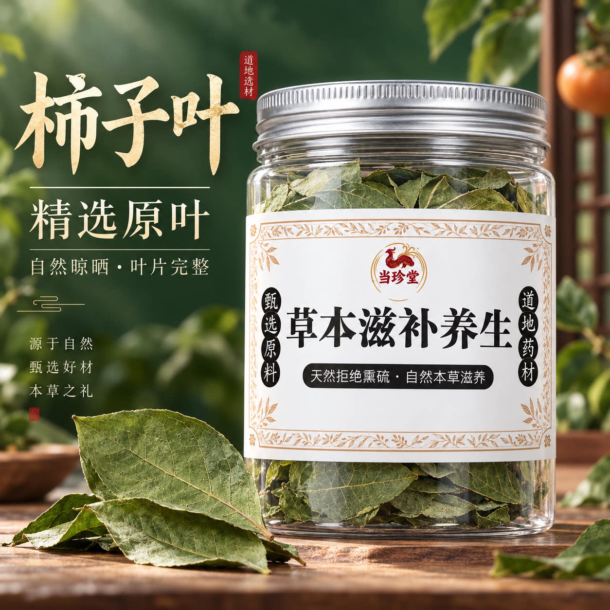 柿子叶中药材柿子叶茶新鲜干货可打柿子叶粉柿叶霜后柿子树叶