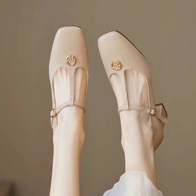 高品质-粗跟玛丽珍单鞋