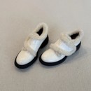 英伦风乐福鞋一脚蹬真皮女鞋2025冬季加绒圆头魔术贴设计女小皮鞋