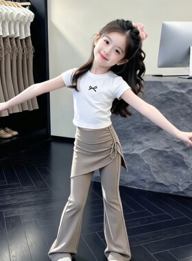 女童超好看炸街裤子2026夏薄款瑜伽裤包臀裙裤女宝舞蹈裤运动长裤