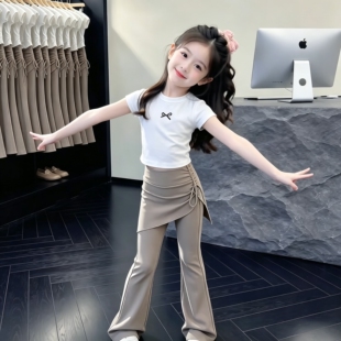 女童超好看炸街裤子2026夏薄款瑜伽裤包臀裙裤女宝舞蹈裤运动长裤