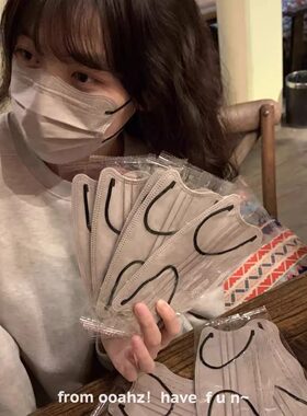 【下单立减50】蝴蝶口罩高颜值一次性素颜显脸小防尘成人防护M