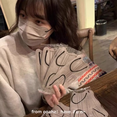 【下单立减50】蝴蝶口罩高颜值一次性素颜显脸小防尘成人防护M