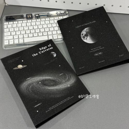 原创黑色星空A5卡册四宫格高颜值ins风追星拍立得小卡活页收纳册