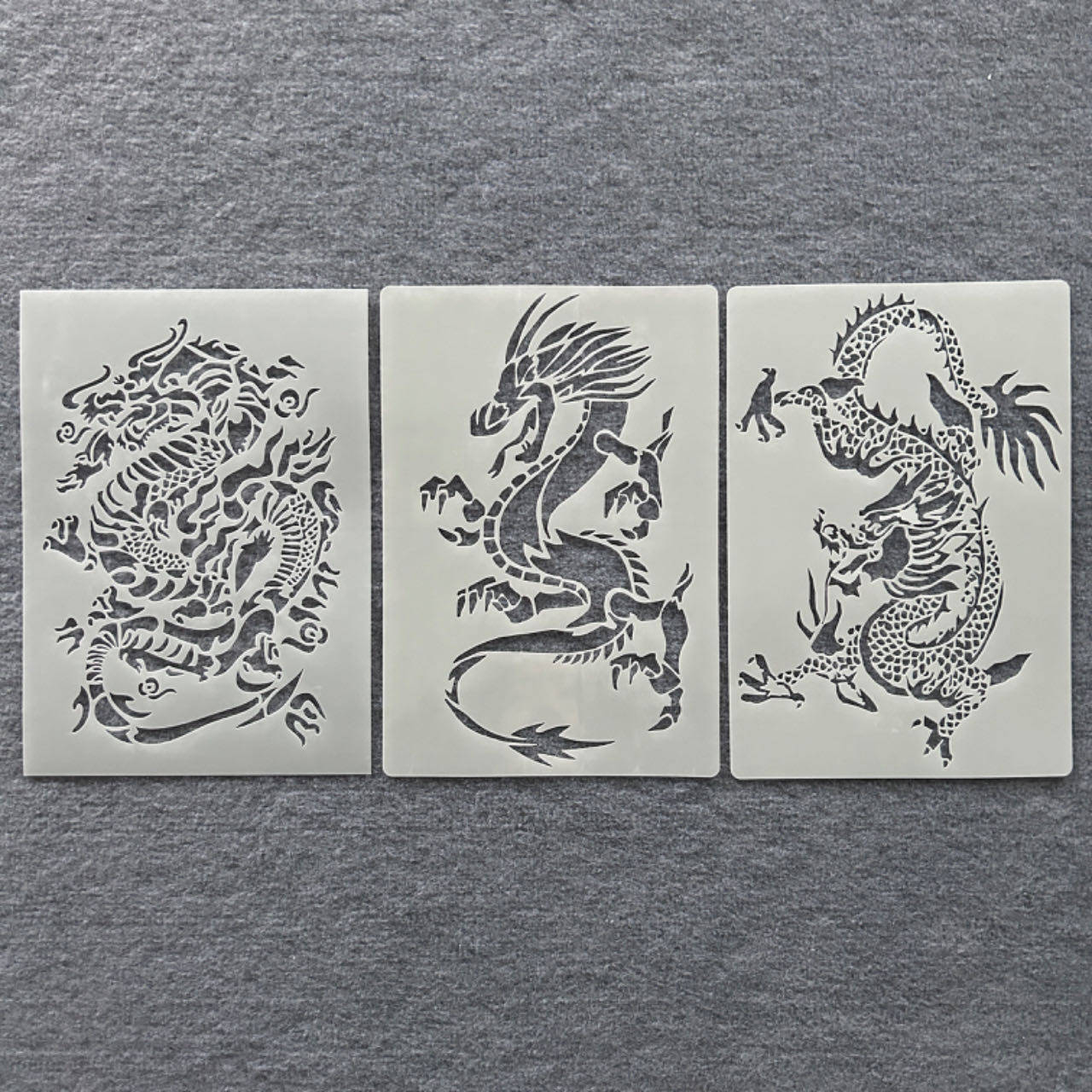 新春龙图案模板尺绘画神器模板图片