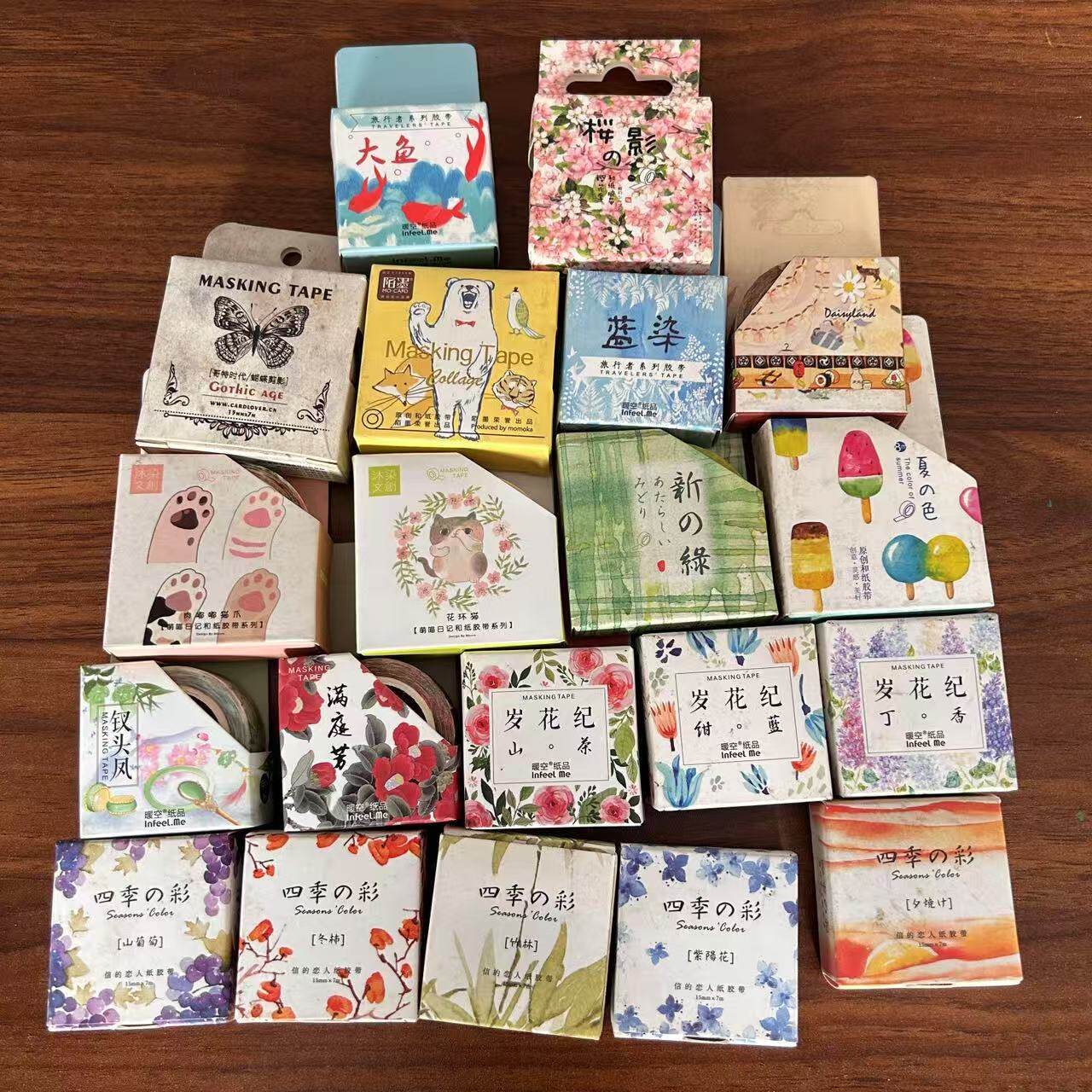 儿童创意可爱创意人物涂鸦手账胶带模版卡通人物涂鸦手账胶带随机