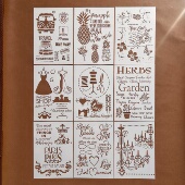 套装 婚纱9款 饰旅行香草花园法式 复古风diy镂空绘画模板手账相册装