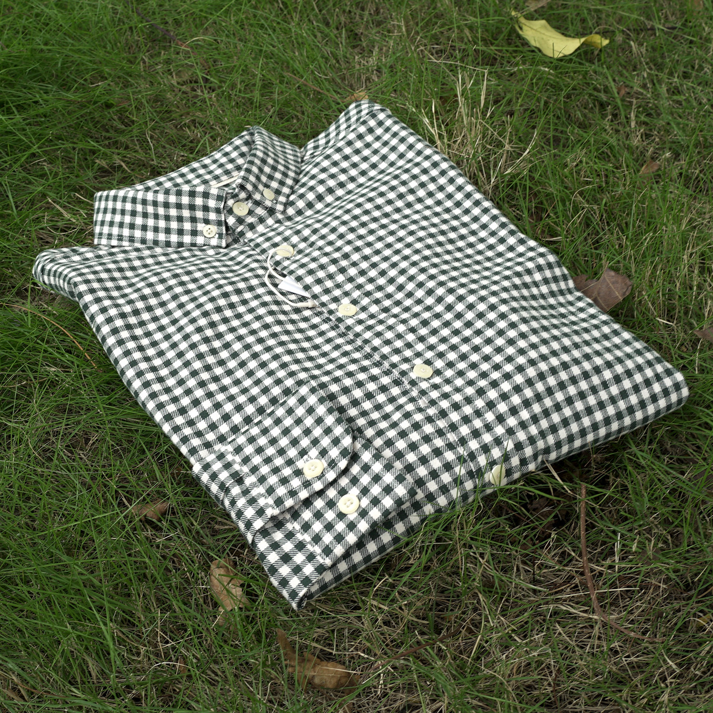 thumbnail for Flannel brushed long-sleeved men's shirt black and white thick plaid cotton casual Hong Kong style slim style Chaoliu fashion shirt