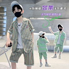 男童小西装套装儿童夏季礼服帅气夏装西服夏款花童小男孩休闲夏天