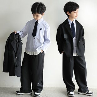 男童西装休闲套装花童春秋款男孩韩国礼服钢琴韩版中大童西服演出