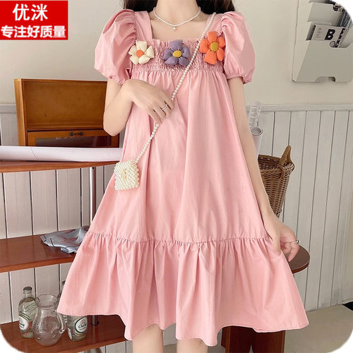 韩版夏季女孩宽松洋气公主连衣裙