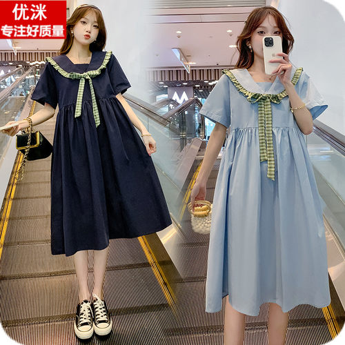 甜美夏装女孩大童宽松洋气连衣裙