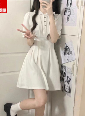 大童女装polo领连衣裙12岁少女孩甜美日系裙子15初中生学院风夏装