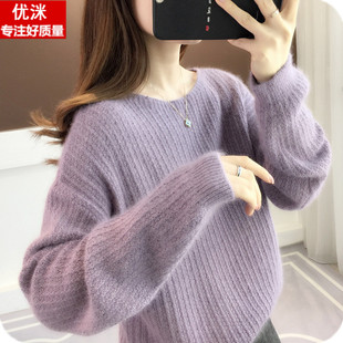 女大童春秋冬款毛衣12女孩韩版宽松15岁高初中学生套头针织打底衫
