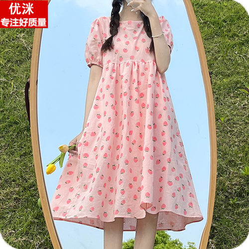 甜美夏季女孩洋气公主12岁连衣裙