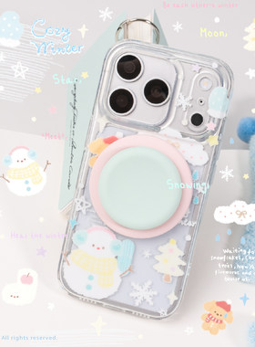 BLUELIFE 浪漫暖冬Cozy Winter*插画师联名圆边磁吸适用iphone17promax 苹果16pro 15双层原创手机壳保护套