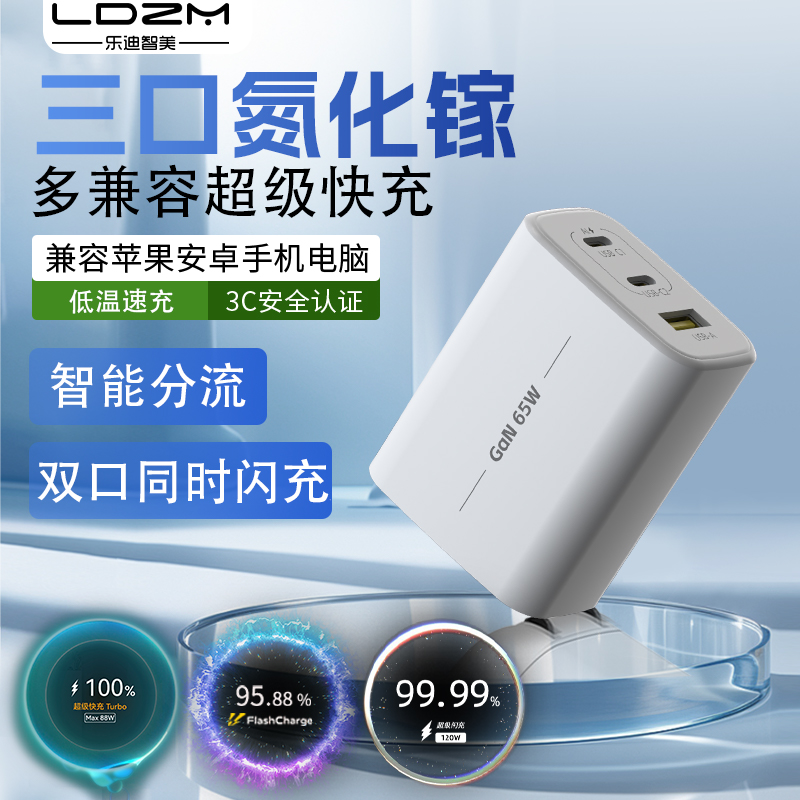 乐迪智美多协议超级快充充电器PD