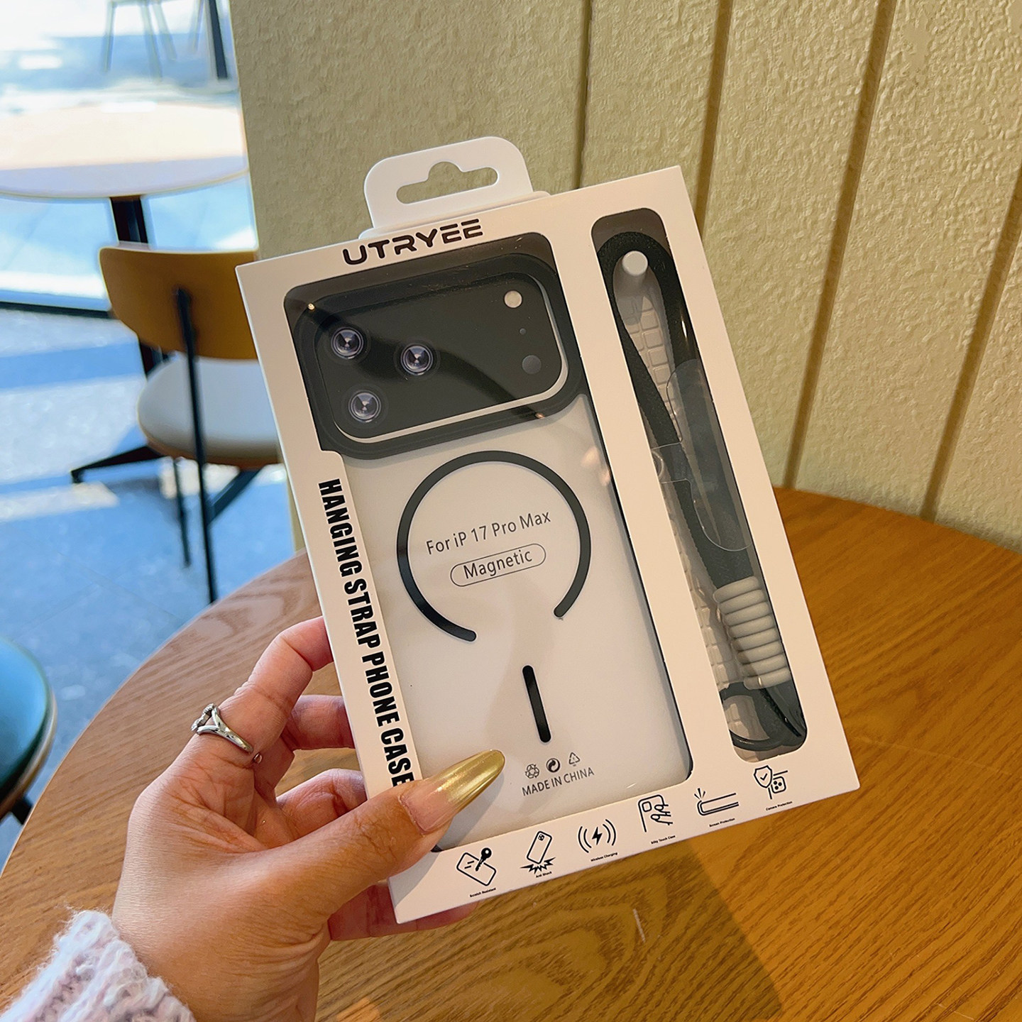 磨砂磁吸iPhone17手机壳腕带挂绳苹果16promax全包防摔15pro轻奢风送礼14网红创意高级感13p高颜值新款保护套