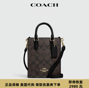 法国代购COACH蔻驰女包cally琴谱包迷你托特包单肩斜挎手提小方包