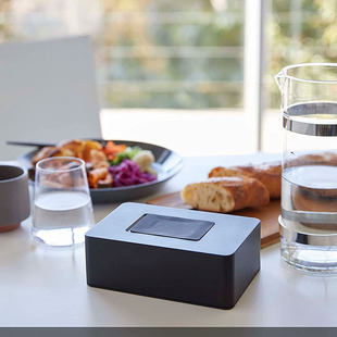 山崎实业YAMAZAKI日本厨房卫生间单手开硅胶盖密封湿纸巾收纳盒