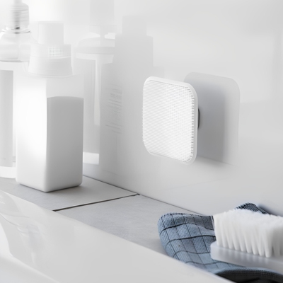 山崎实业Yamazaki日本早安电视卫生间洗手台磁吸悬硅胶起泡清洁刷